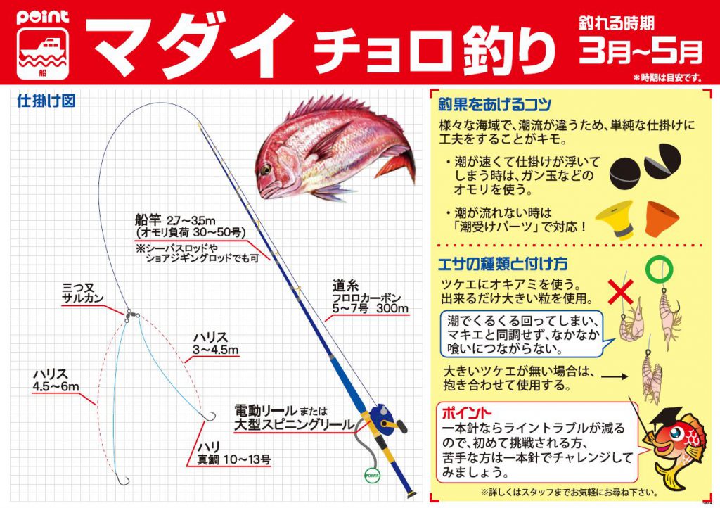 仕掛図】マダイチョロ釣り(鹿児島) | 釣具のポイント