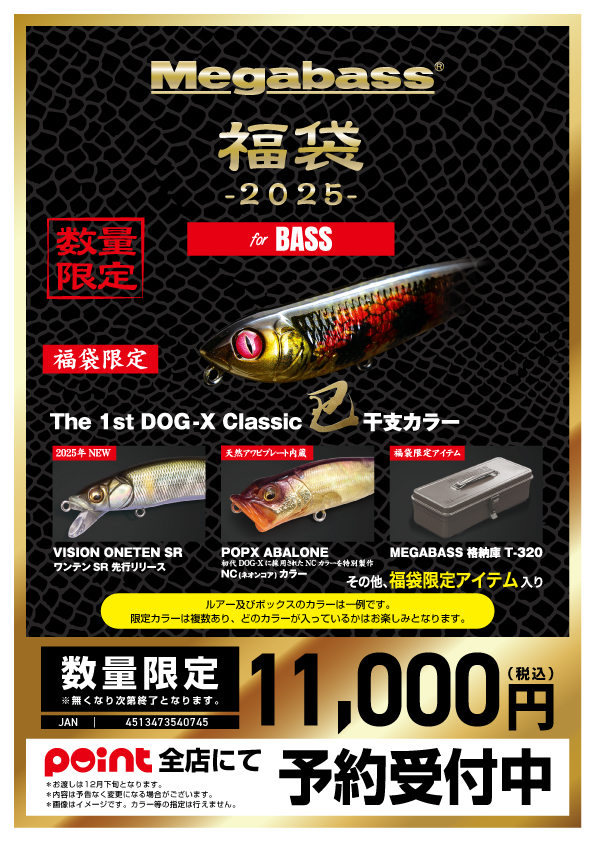 オススメ】メーカー福袋の予約開始！！抜粋紹介♪【メガバス】 | 釣具