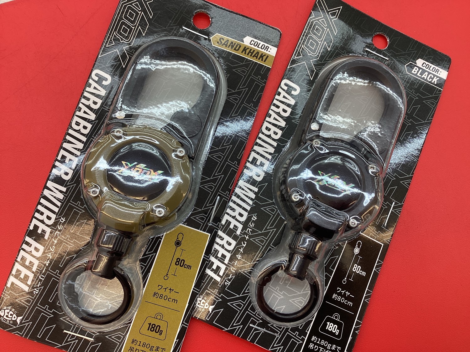 新商品】バックやベルトに便利！ XOOX カラビナワイヤーリール | 釣具