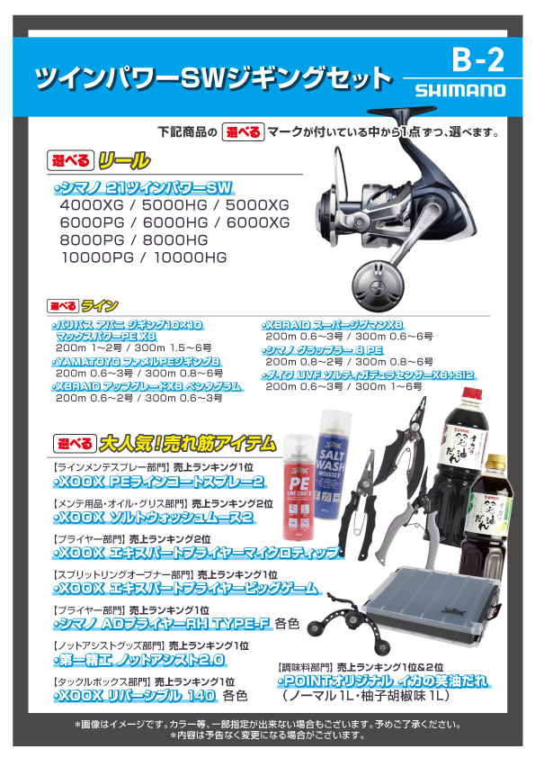 2026選べる福袋】⭐ツインパワーSWジギング・ソルティガジギング編