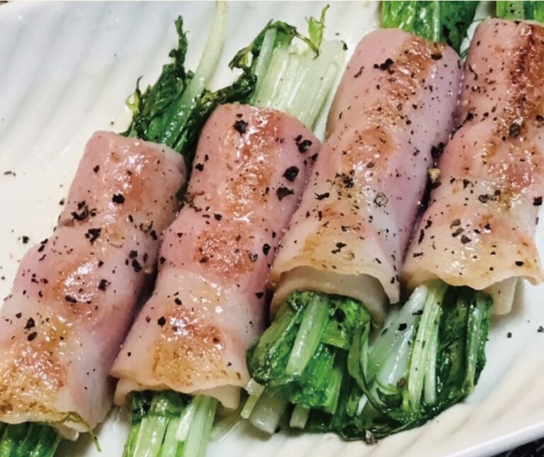 青菜類のベーコン巻