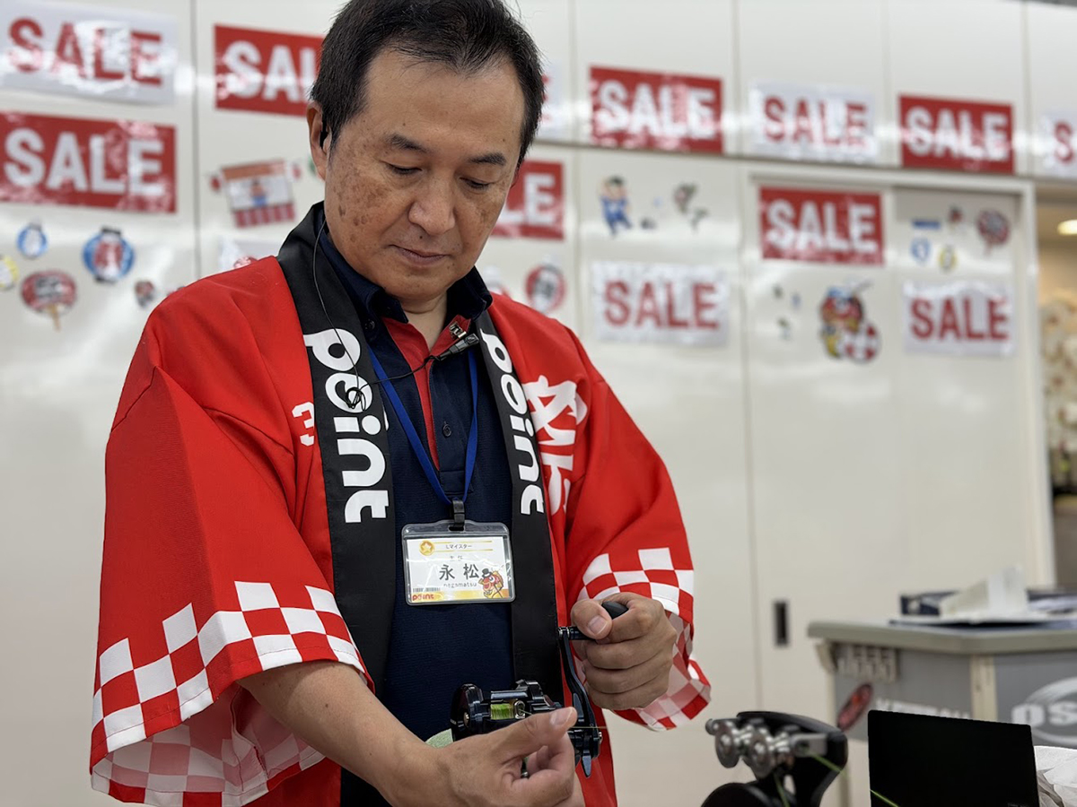 永松さん（八幡本店 LureStadium）